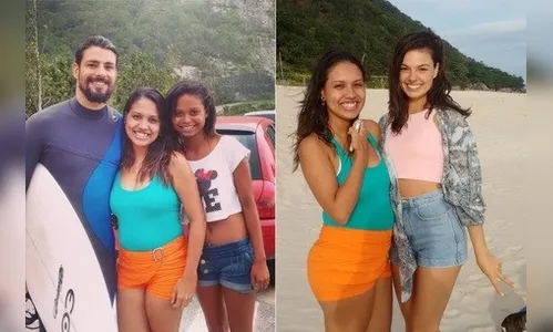 Fã encontra Cauã Reymond e Isis Valverde em praia