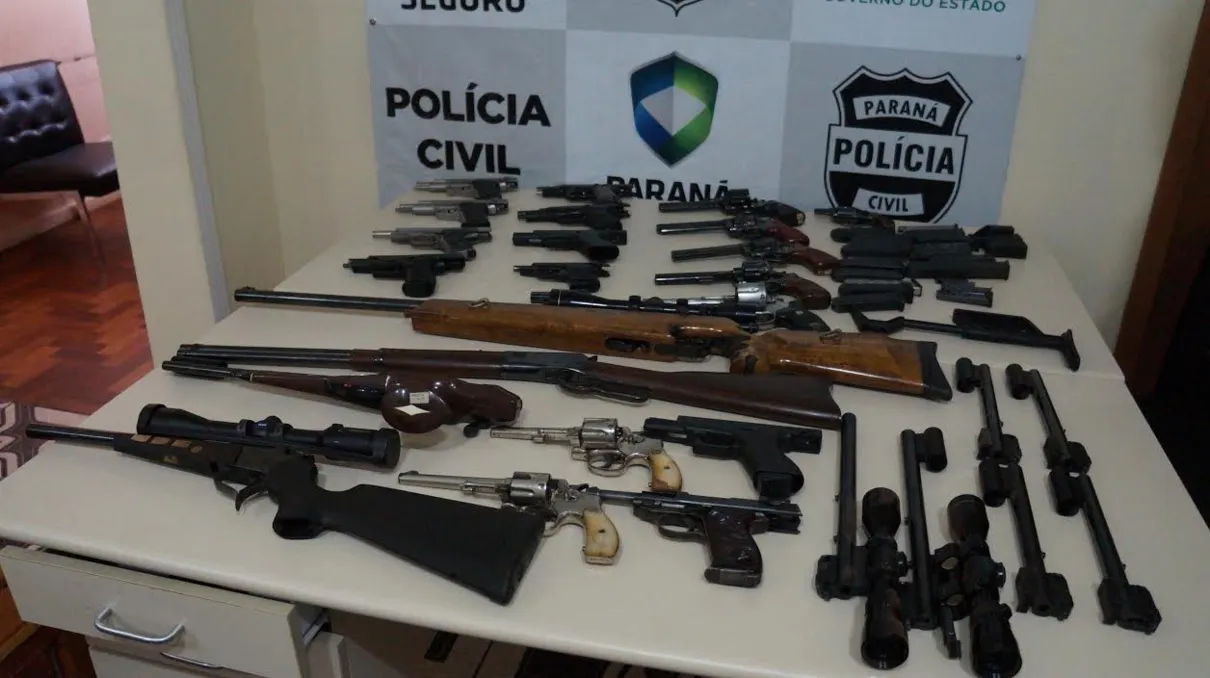 Faxinal: Ao todo, 23 armas acabaram apreendidas em um imóvel - Foto: Ivan Maldonado