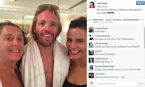 Narcisa Tamborindeguy erra nome da banda Foo Fighters e diverte fãs na internet