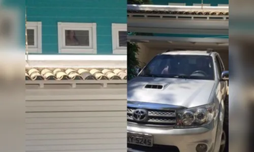 Luma de Oliveira faz sinal de positivo e Thor deixa casa após apreensões