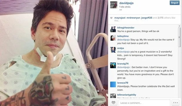 David Pajo, guitarrista do Slint, divulgou no sábado foto do hospital, onde se recupera de tentativa de suicídio (Foto: Reprodução / Instagram)