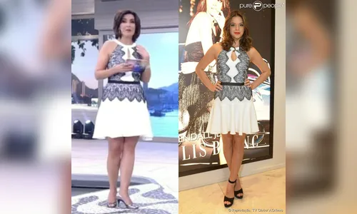 Fátima Bernardes repete vestido usado por Bruna Marquezine