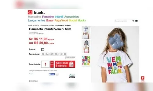 ​Grife de Luciano Huck se desculpa por camiseta infantil imprópria