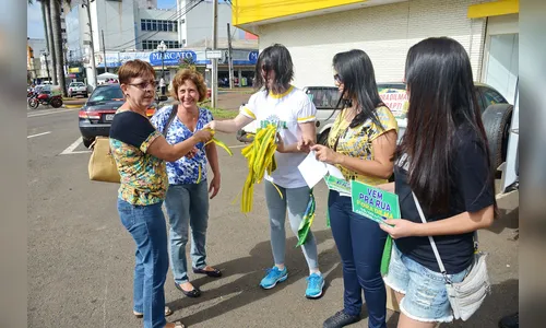 Manifestantes fazem panfletagem em Apucarana