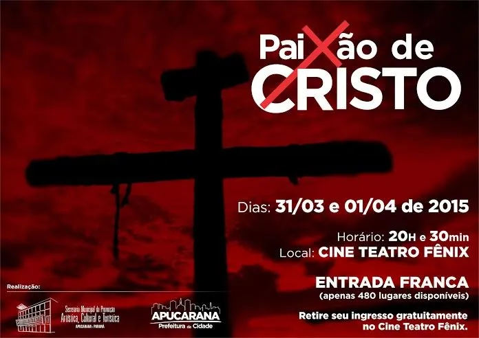 Banner promocional da A Paixão de Cristo - Foto: Divulgação