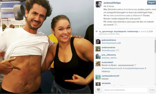 ​Andreoli apanha de Ronda Rousey, mas ganha xaveco no programa de Fátima