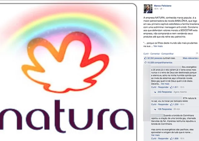 Marco Feliciano pede boicote à Natura; empresa responde