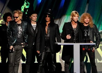 Banda esteve presente no Rock and Roll Hall of Fame sem Axl Rose. Fotografia © REUTERS/Matt Sullivan