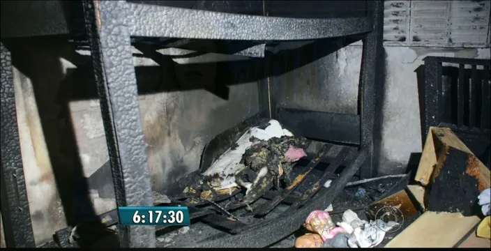 Irmãs morreram abraçadas em incêndio provavelmente iniciado por vela - Imagem: G1/globo.com