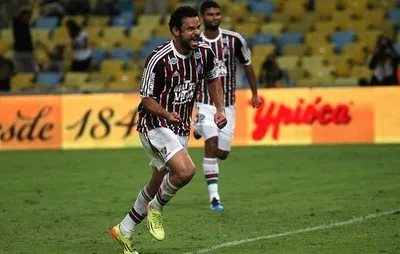 Fred comemora um dos gols feitos contra o Botafogo, que o fizeram chegar a 150 pelo Flu (Foto: Nelson Perez/Fluminense F.C.)
