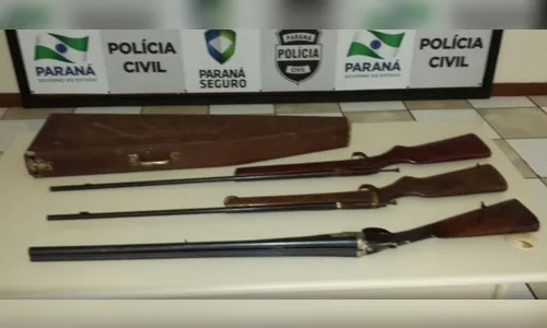 Polícia Civil detém homem e apreende três espingardas