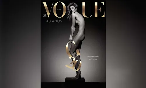 Gisele Bündchen aparece nua em capa comemorativa da Vogue