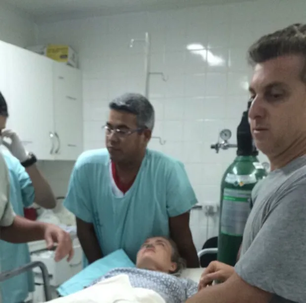Angélica quando recebia atendimento médico em Campo Grande (Foto: G1)