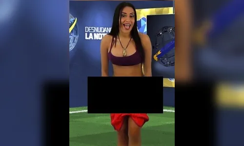 ​Apresentadora venezuelana fica nua na TV após vitória de sua seleção