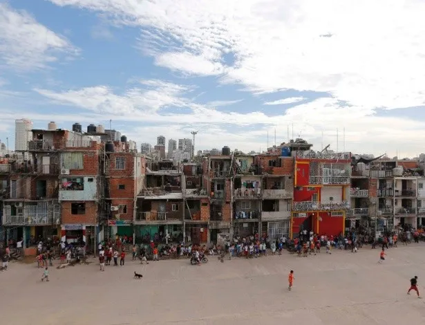 Vista da favela Villa 31, no bairro do Retiro, em Buenos Aires (Argentina)