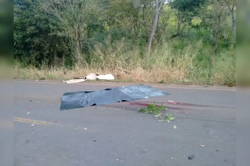  O motociclista atingiu um Palío e um Gol e morreu na hora (Foto/WhatsApp: Matão Central R3) 