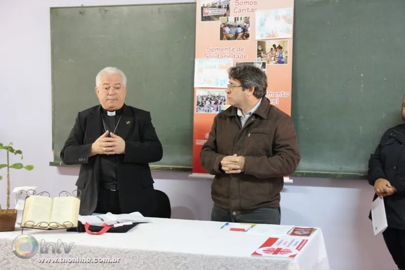  Dom Celso Antonio, Bispo Diocesano e Dirceu Coordenador do Cáritas - Foto: José Luiz 