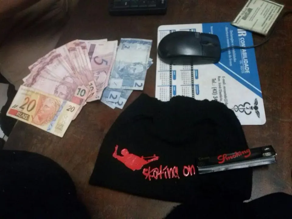 PM recuperou dinheiro roubado de posto de combustível em Apucarana - Foto: Divulgação/PM
