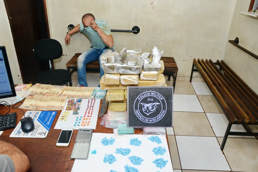 Valdecir Denobi Júnior foi preso em Apucarana com drogas (Foto: Sérgio Rodrigo)