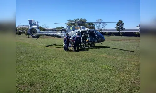 ​Helicóptero leva vítima de parada cardíaca para hospital em Arapongas