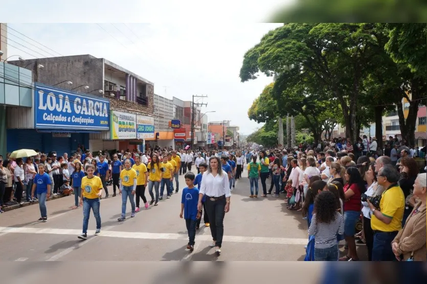 Desfile cívico reúne milhares de pessoas em Ivaiporã 