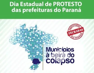 Prefeitura fecham as portas em dia de protesto realizado no Paraná - Imagem: Divulgação