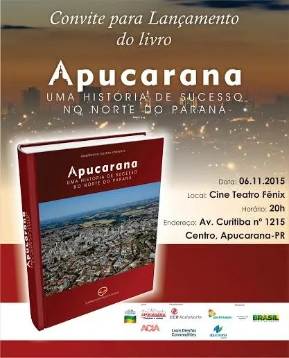 Livro aborda trajetória, potencial e perspectivas de Apucarana - Reprodução