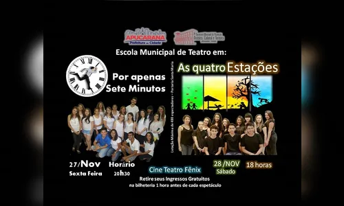 Cine Teatro Fênix será palco de espetáculo didático de dança e teatro