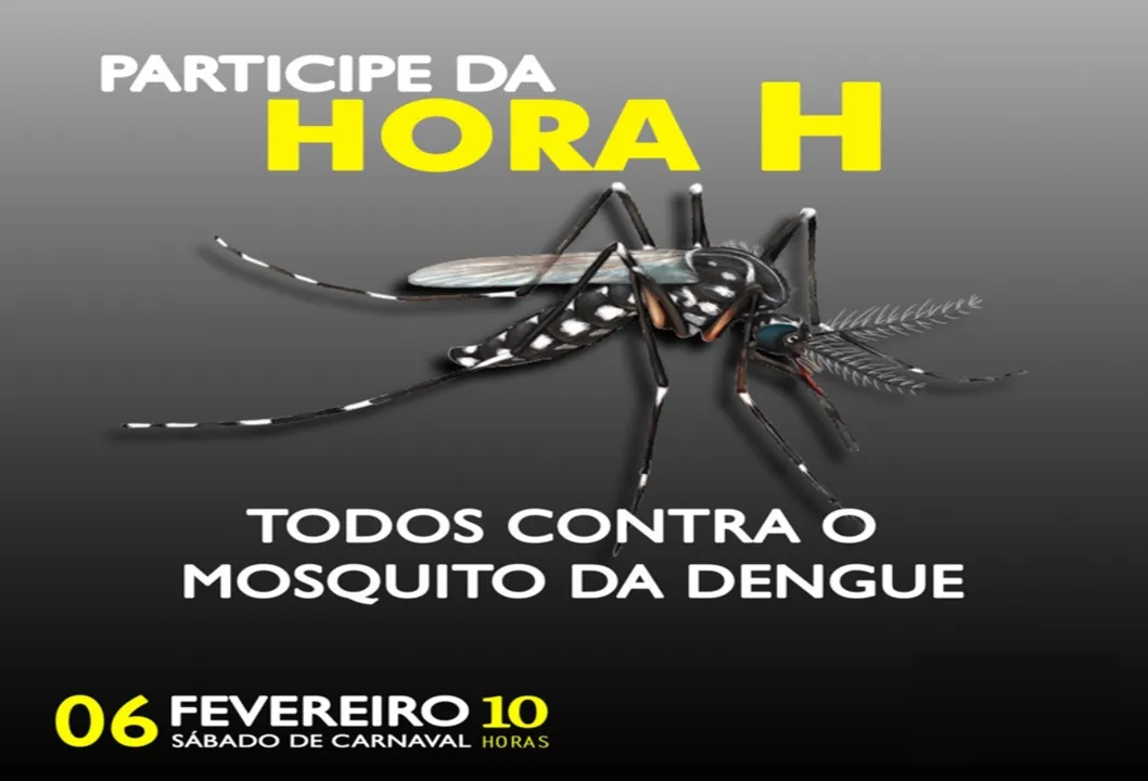 Peça promocional do "Sábado é dia de Hora H" contra o mosquito da dengue no Paraná - Imagem: Reprodução