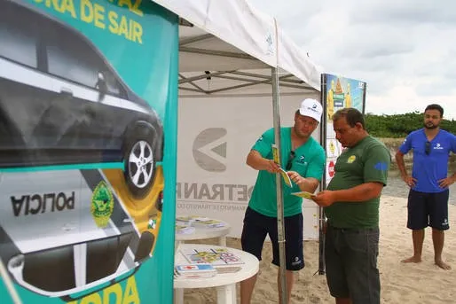 Instalados em Caiobá, litoral do Paraná, desde o dia 7 de janeiro, a tenda educativa e o Detran Móvel da Operação Verão Paraná 2016 atendeu aproximadamente 4.500 veranistas.Foto: Soldado Feliphe Aires Foto: Soldado Feliphe Aires