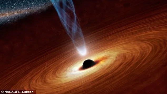 Buracos negros são grandes quantidades de massa concentrada em um pequeno volume, o que gera uma poderosa força gravitacional responsável por danificar objetos próximos. Fonte: dailymail.co.uk