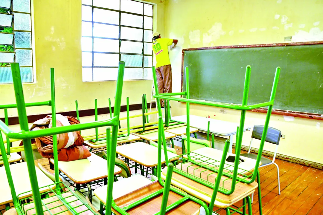 Durante a semana, escolas passaram por pequenas reformas para início do ano letivo (Sérgio Rodrigo)