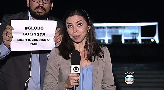 Manifestação aconteceu no Jornal da Globo