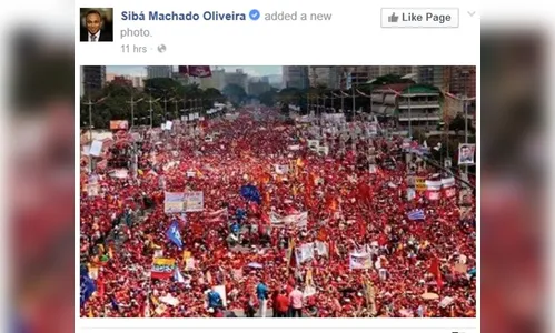 Deputado do PT posta foto da Venezuela como se fosse de manifestação no Brasil
