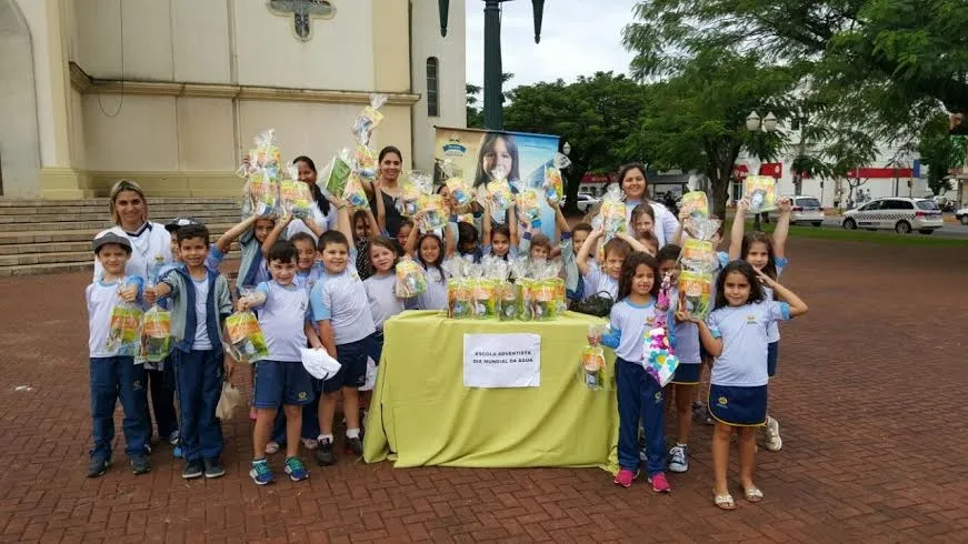 ​Escola Adventista realiza atividade do Dia da Água - Foto - Divulgação