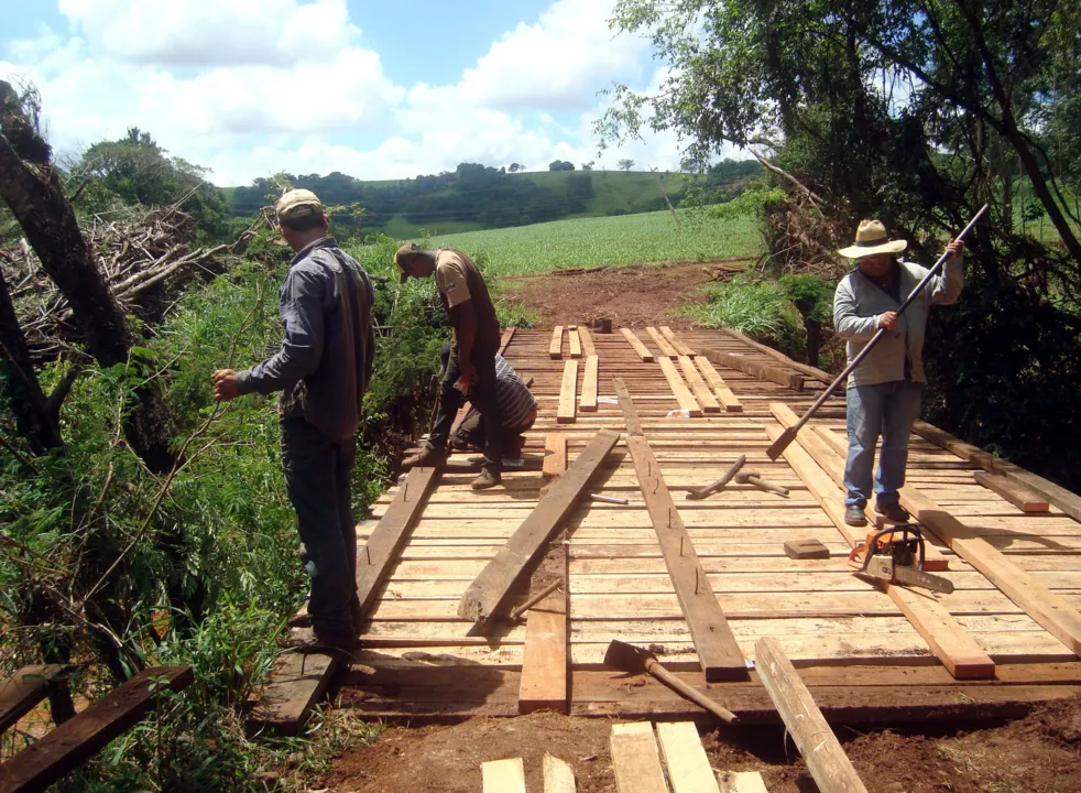 Prefeitura recuperou sete pontes rurais do município (Foto: Divulgação/Prefeitura)