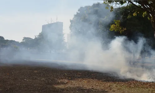 Corpo de Bombeiros apaga foco de queimada na PR-218