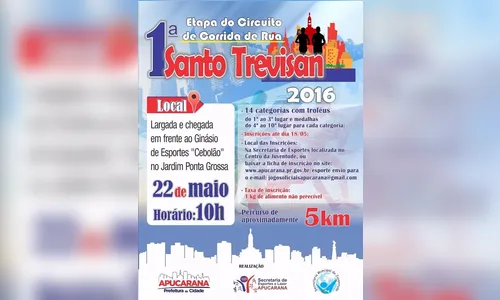 Apucarana realiza circuito de corrida de rua
