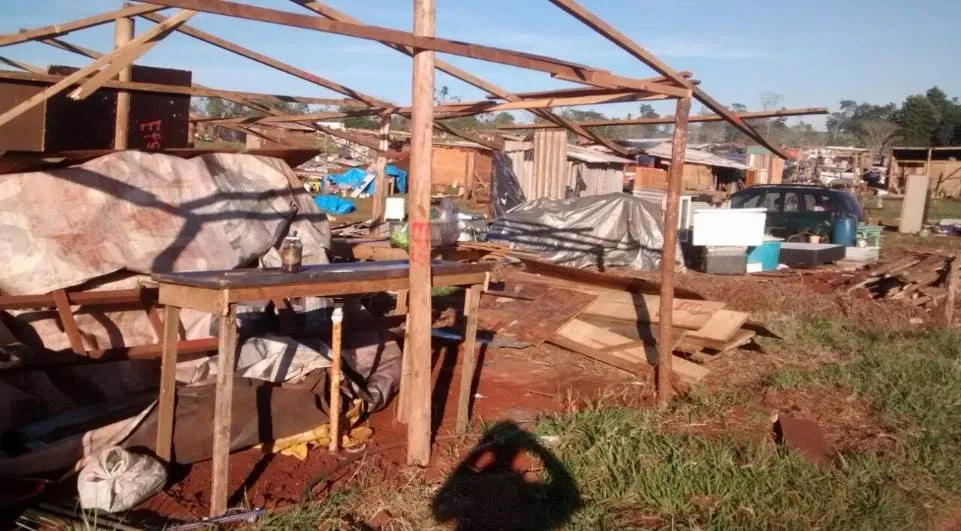Barracos já foram desmontados na Fazenda Santa Maria, em Santa Terezinha de Itaipu - Foto: Divulgação