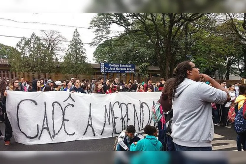  A merenda é um dos alvos da manifestação dos alunos - Foto: Divulgação 
