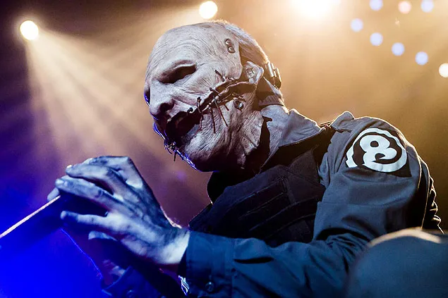Corey Taylor durante Show do Slipknot na Hungria em 2015 (Foto: Balazs Mohai/Efe)