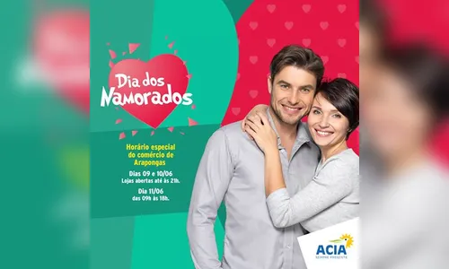 Comércio de Arapongas estende horário de atendimento para o Dia dos Namorados