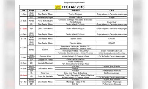 
							Festar inicia programação no dia 1º de julho
						
						