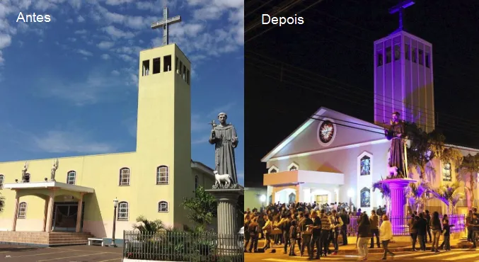 Igreja recebeu reforma por dentro e por fora (Foto: Par. S. Francisco de Assis)