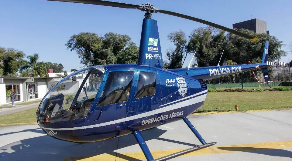 Hlicoptero de traficantes agora é usado para combater crimes no Paraná - Foto: Pedro Ribas/ANPr
