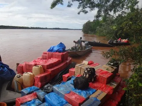 O grupo usaria rotas fluviais dos Rios Paraná e Ivaí, para o repasse das cargas. Foto: Polícia Federal