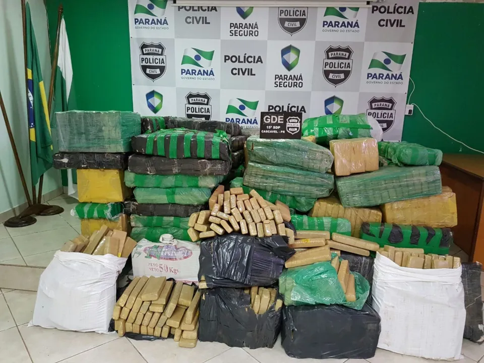Droga totalizou em 2 toneladas e 354 quilos apreendidas. Foto: Polícia Civil