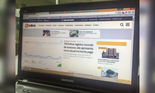 TNOnline registra recorde de acessos; site apresenta novo visual na home page
