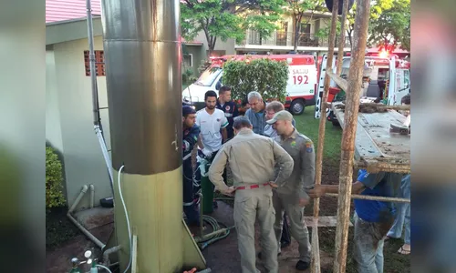 Trabalhador é resgatado de dentro de caixa d’água, após passar mal, em Arapongas