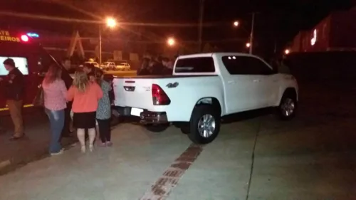 Motorista da Hilux reagiu ao assalto e levou um tiro na perna. Foto: Eliandro Piva